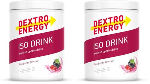 DEXTRO ENERGY ISO DRINK RED BERRY (440g) - Isotonisches Getränkepulver mit Natrium, Magnesium, Kalium, Chlorid, schnelle Kohlenhydratversorgung, Booster mit Elektrolyten, Glutenfrei, Laktosefrei