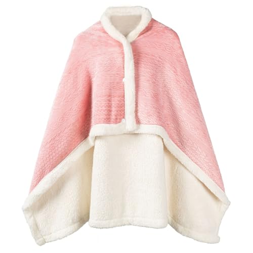 Couverture chauffante rechargeable, châle chauffant 33, 5 x 47 pouces, couverture portable douce et chaude sans fil avec boutons, chauffage portable rechargeable pour femmes et hommes, style 2, envelo