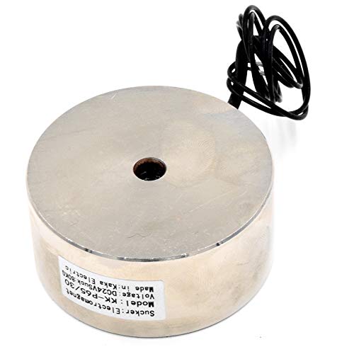 DC 24V 800N 176LB/80Kg Suction Holding sucker round electric Magnet Solenoid lifting cylinder Electromagnet 65 x 30mm - Thumbnail 2