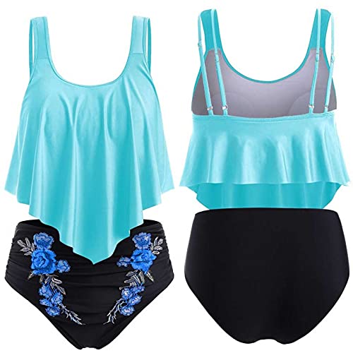 Overlay Padded Women Bikini Plus Print Size Push-Up Swimsuit Swimwears Tankinis Set Leopard Swimsuit Women Plus Size #TOP1