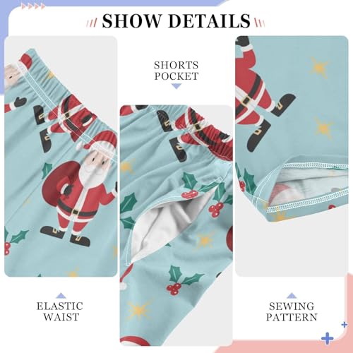 Boys' Pants Christmas Santa Claus Gnomes Cute Bottoms Jogger Pants Elastic Waist Trousers with Pockets S-XL4