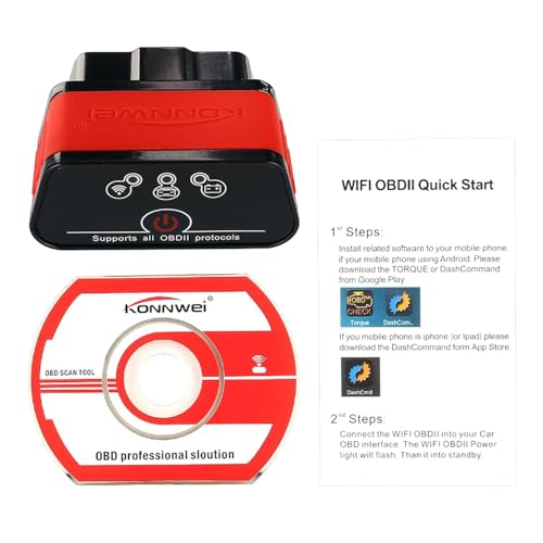 Konnwei KW903 Scanner Diagnostic OBD2 Bluetooth ELM327 pour Véhicules OBD2 Compatible Android Windows – vue 4