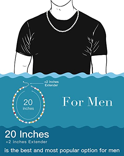 Genuine Pearl Necklace for Teen Girls/Women/Men, 16 Inches Choker/ 20 Inches Necklace, Unique Jewelry Gifts4