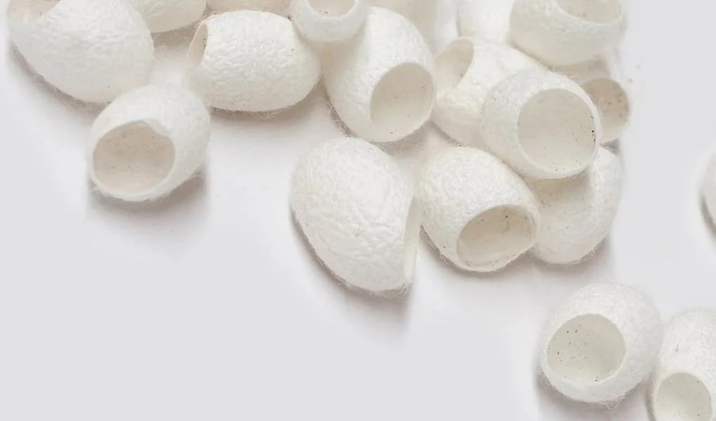 QFOUR BEAUTY10Pcs Natural Silk Cocoon Balls For Smooth Skin,Facial Cleaning, Blackhead Removal, Acne Scar Removal, Anti-Aging And Is An Exfoliating Tool