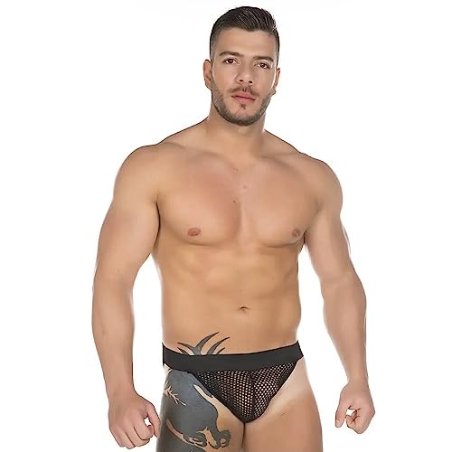 Cueca Slip Arrastão Preta Pimenta Sexy 1101