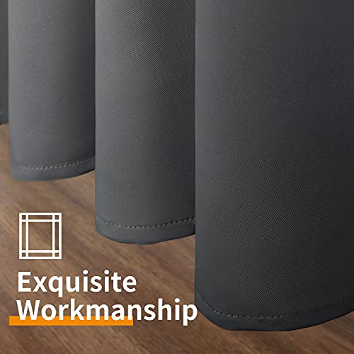 Image of YoungsTex Short Blackout Curtains 36 Inch Length for Rv Camper Basement - Thermal Insulated with Grommet Small Half Window Drapes for Kitchen Bathroom, 2 Panels, 34 x 36 Inch, Dark Grey