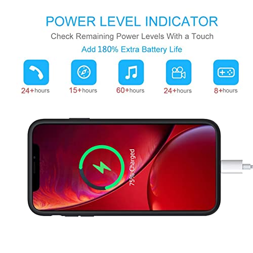 Bovsrt BOV4 Battery Case For Iphone Xr, Newest 10000Mah Portable Protective Charging Case With Wireless Charging Compatible With Iphone Xr (6.1 Inch) Rechargeable Battery Pack Charger Case thumb #3
