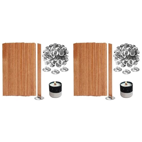 Mechas de madera para velas pack 200 con clips metálicos