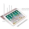 kenke Case for iPad 6th/5th Generation (2018/2017 Model) 9.7 Inch with Pencil Holder, Lightweight Smart Stand Cover with Soft TPU Back, Auto Wake/Sleep, Model A1822/A1823/A1893/A1954, Pink