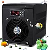 HaiZethonic Ice Bath Water Chiller,Aquarium Water Chiller,Cooler Cooling Adjustable,5-40℃ Constant Temperature Device,Rapid Cooling Compressor,For Hydroponics/Aquatic Life/Fish Tanks 60L