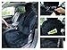 Genuine Sheepskin Seat Cover Lambskin Seat Cover Winter Car Seat Cover Lambs Wool Sheep Skin Fuzzy Shearling Car Accessories Front Bucket with Curve Patten (Black)