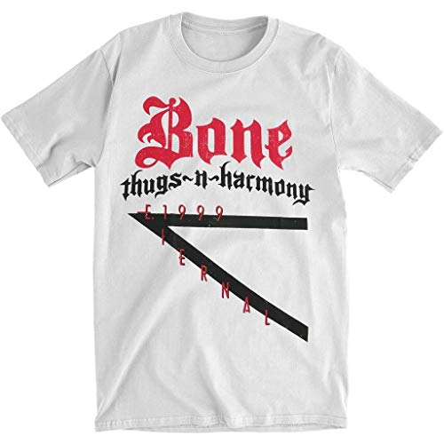 Bone Thugs-N-Harmony Men's E 1999 Logo T-Shirt White X-Large | Licensed Control Industry Merchandise
