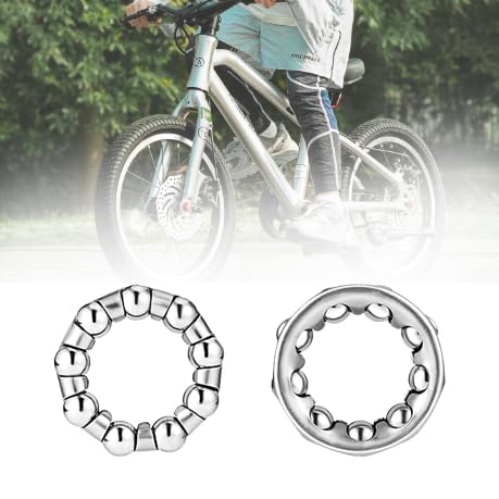 4pcs Bike Ball Crank Bearing 6mm(1/4 Inch) X 9 Balls Ball Bearings for Bike Crank Bottom Bracket Bicycle Ball Bearings Retainer Bike Parts Repair Accessories