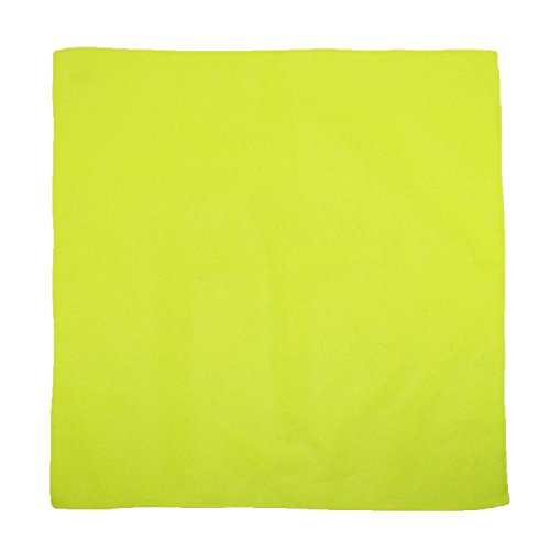 CTM Solid Neon Bandana (Pack of 6), Neon Yellow