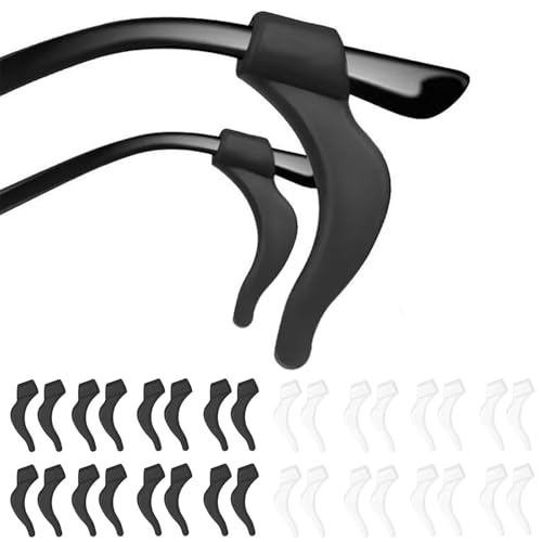 DIAONIAN 32 Pcs 16 Pares Sujeta Gafas,Patillas Gafas Silicona,Retenedores De Gafas,Gafas Ganchos De Orejas,Para El Trabajo,Clases,Exteriores