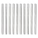 Rebower 304 Stainless Steel Solid Round Rod, [for Drift Punches Various Shaft DIY Craft Model Plane Model Ship Model Cars] - 4mmx75mm / Silver Tone / 20 Pcs