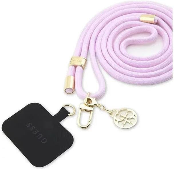 Guess GUOUCNMG4EU CBDY Ceinture universelle en nylon Violet 4G Métal Charm, lilas