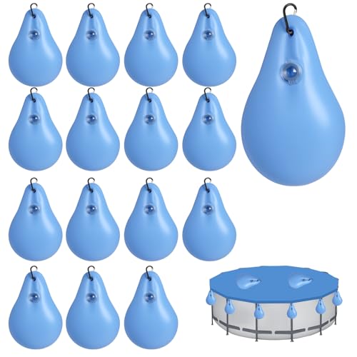 16 pesos para cobertor de piscina con ganchos, 16-pack miniatura 1