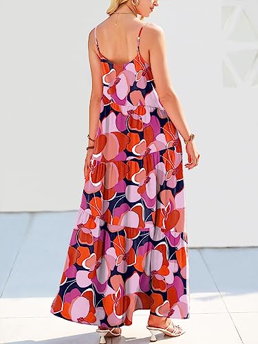 Image of ANRABESS Women Summer Casual Loose Sleeveless Sundress Spaghetti Strap Flowy Boho Linen Beach Vacation Maxi Long Dress