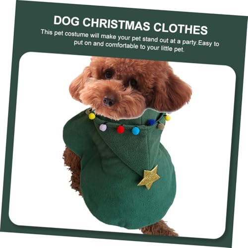 Disfraz para perro Capa árbol de Navidad M Verde miniatura 7