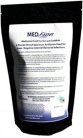 AquaFinn MedFinnTM - Medicated Food for Tropical Fish (Koi and Goldfish) 2oz