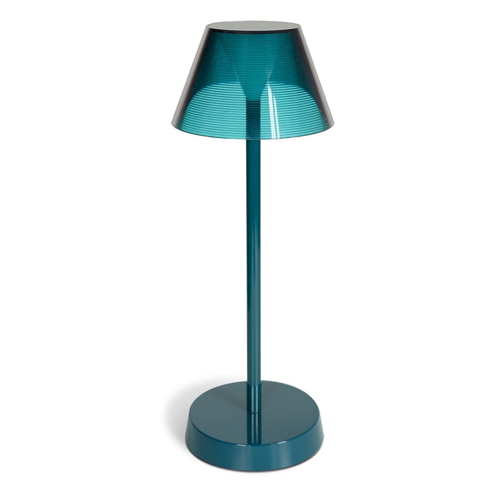 LAMPADA DA TAVOLO PORTATILE RICARICABILE COLOR PETROLIO H34CM WD LIFESTYLE
