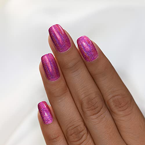 Image of ILNP Bouquet Toss - Vivid Fuchsia Pink Ultra Holo Nail Polish