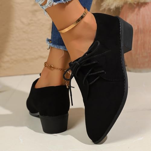 Chaussures Mary Jane à talons épais stables et lacets ajustables - 7