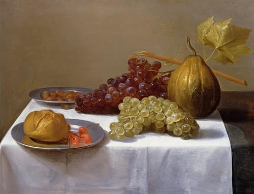 Toile nature morte fruits Jacob Foppens Van Es affiche décoration murale 60x90cm