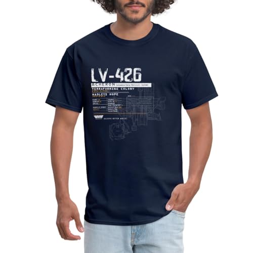 Spreadshirt LV-426 Spaceship Weyland Yutani Corp Mens T-Shirt XL Navy