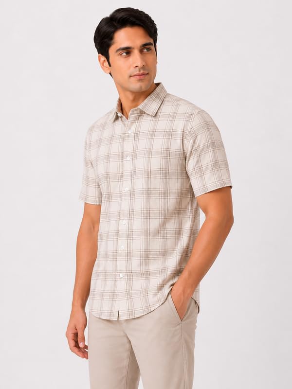 Image of Mens Half Sleeves Regular Shirt