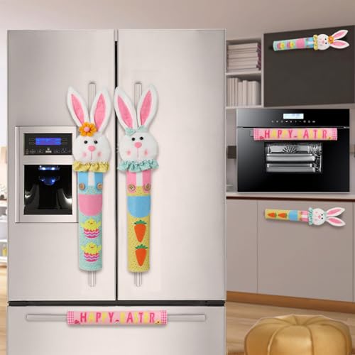 Fundas para manijas de electrodomésticos con diseño de conejo 5