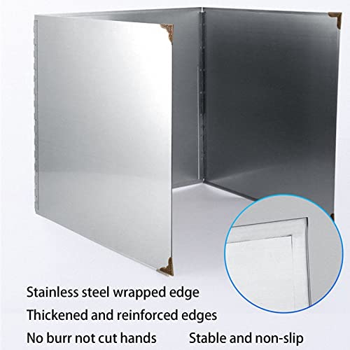 Poêle à frire compacte abritée par notre écran de cuisson pliable