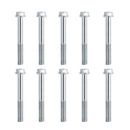 Image of Minho Motorcycle High Strength Grade 8.8 Metric Flanged Hex Bolts M6-1.0 - 65 Applied to Engine Bolts,10pcs