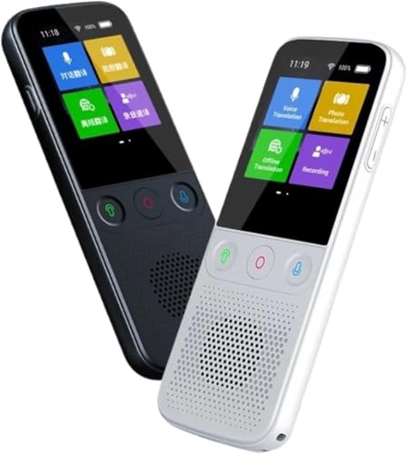 Ai Voice Translator Smart Ai Assistant Chatgpt 137 Languages Real-time Voice Photo Translation Portable for Business Trip(White) Black