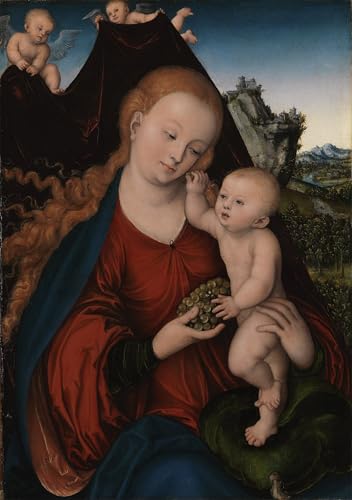 Retrato de Juan Federico el Magnánimo, pintura mural a color de 60x90cm de Lucas Cranach