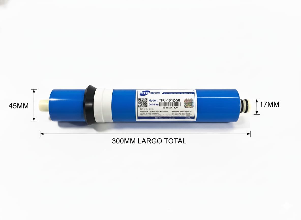 Universal Compatible 50 GPD membrana de ósmosis inversa recambio elimina 98% de contaminantes en agua - 1812-50 – 50 GPD – Repuesto Universa de Ósmosis Doméstica