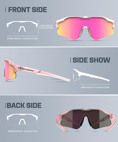 Polarized Sports Sunglasses for Men Frame Cycling Fishing Wrap Around Sunglasses UV Protection3