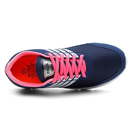 Kit 2 Pares Tênis Caminhada Feminino Confortável Leve Macio Preto/marinho 37