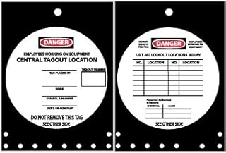 National Marker LOTAG3 Lockout Tags, Rigid Plastic, 14