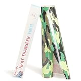 Bonnyhtv Heat Transfer Vinyl 12in x 5ft, Camo Green HTV Iron on Vinyl for Cricut & Cameo, DIY Heat P