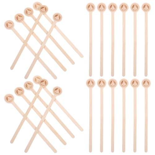 Palitos de madera redondos y reutilizables para mezclar té de forma cómoda y limpia 2