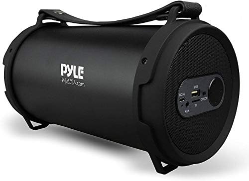 Pyle Portable Speaker, Boombox, Bluetooth Speakers, Rechargeable Battery, Surround Sound, Digital Sound Amplifier, USB/SD/FM Radio, Wireless Hi-Fi Active Stereo Speaker System in Black (PBMSPG7)