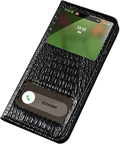 Étui iPhone 14 Pro en cuir noir effet crocodile protecteur et fonctionnel