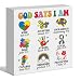 Autism Awareness Sign Decoration - God Says I Am - Autism Awareness Month Decor for Home Kid Room Therapist Office School Classroom Table Wooden Sign - Gift for Special Education Teacher Family