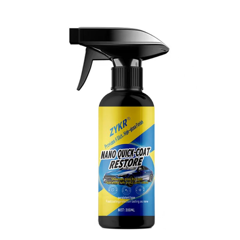 ZYKR Nano Quick-Coat Restore - Advanced Car Ceramic Coating Spray 3-in-1 High Protection Quick Car Coating Spray Mirror-Like Shine & Long-Lasting Paint Protection 350ML (1 Pack)
