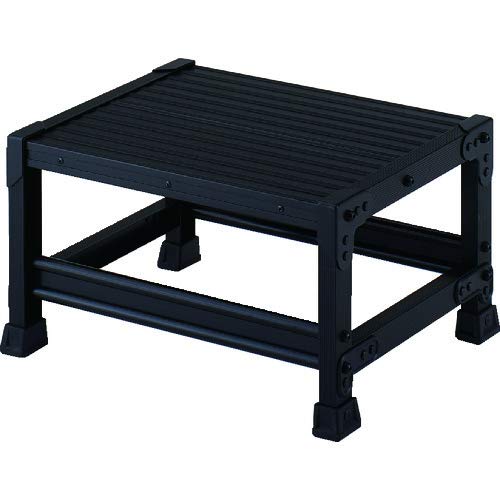 TRUSCO(トラスコ) 作業用踏台 アルミ製・高強度タイプ 1段 ブラック TSF-153-BK
