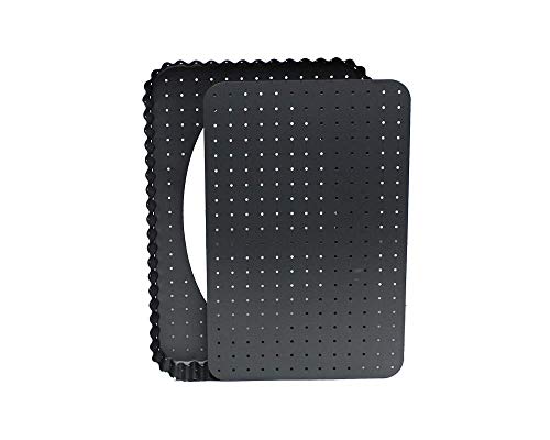 Ard'time - Moule à Tarte rectangulaire Micro perforé 31.5 x 21.5 cm