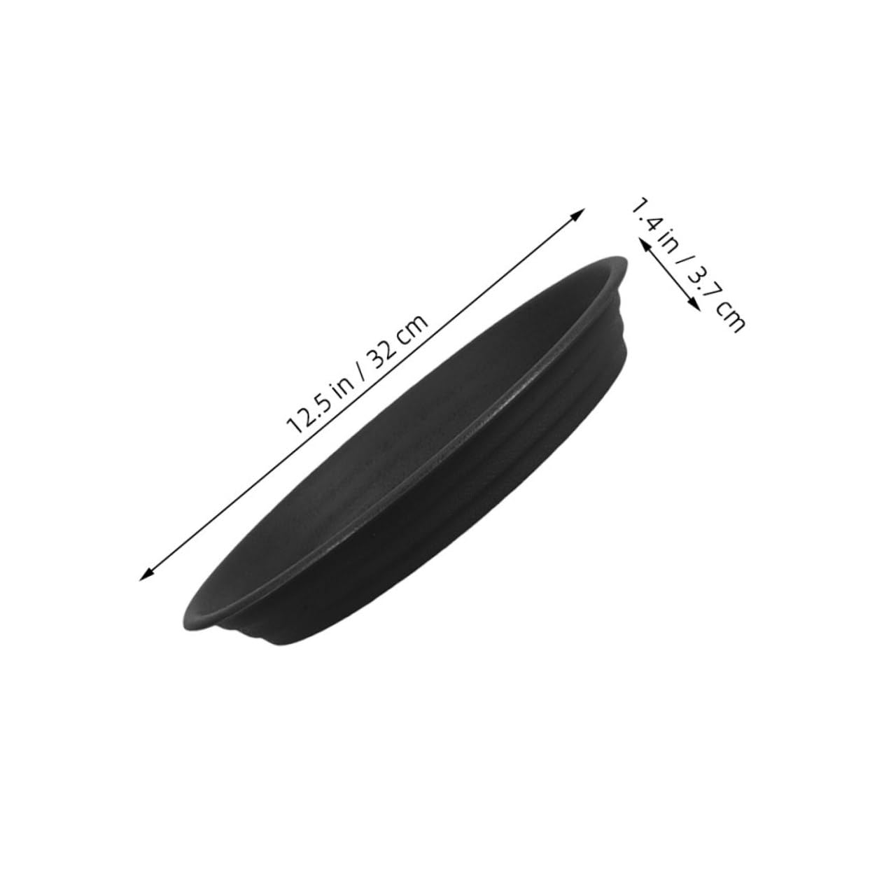 Toyvian Sottovaso Rotondo per Piante 5 Pezzi in Resina Nera