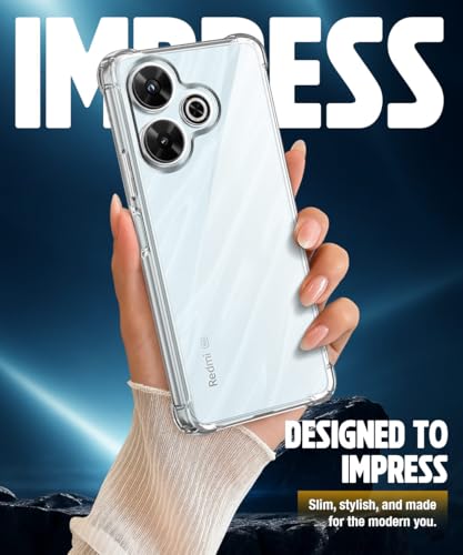 Image of WOW IMAGINE Clear Back Cover Case for Mi Redmi 13 5G | Poco M6 Plus 5G | Shockproof Soft TPU Case | Cushioned Edges for Ultimate Protection Back Cover Case - Transparent